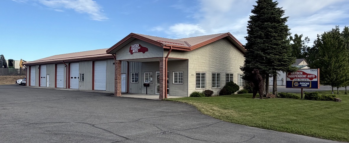 Hayden Independent Auto Service shop building in Hayden, Idaho